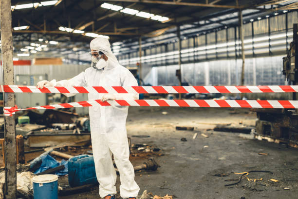 Professional Biohazard technician working in Hampton, AR